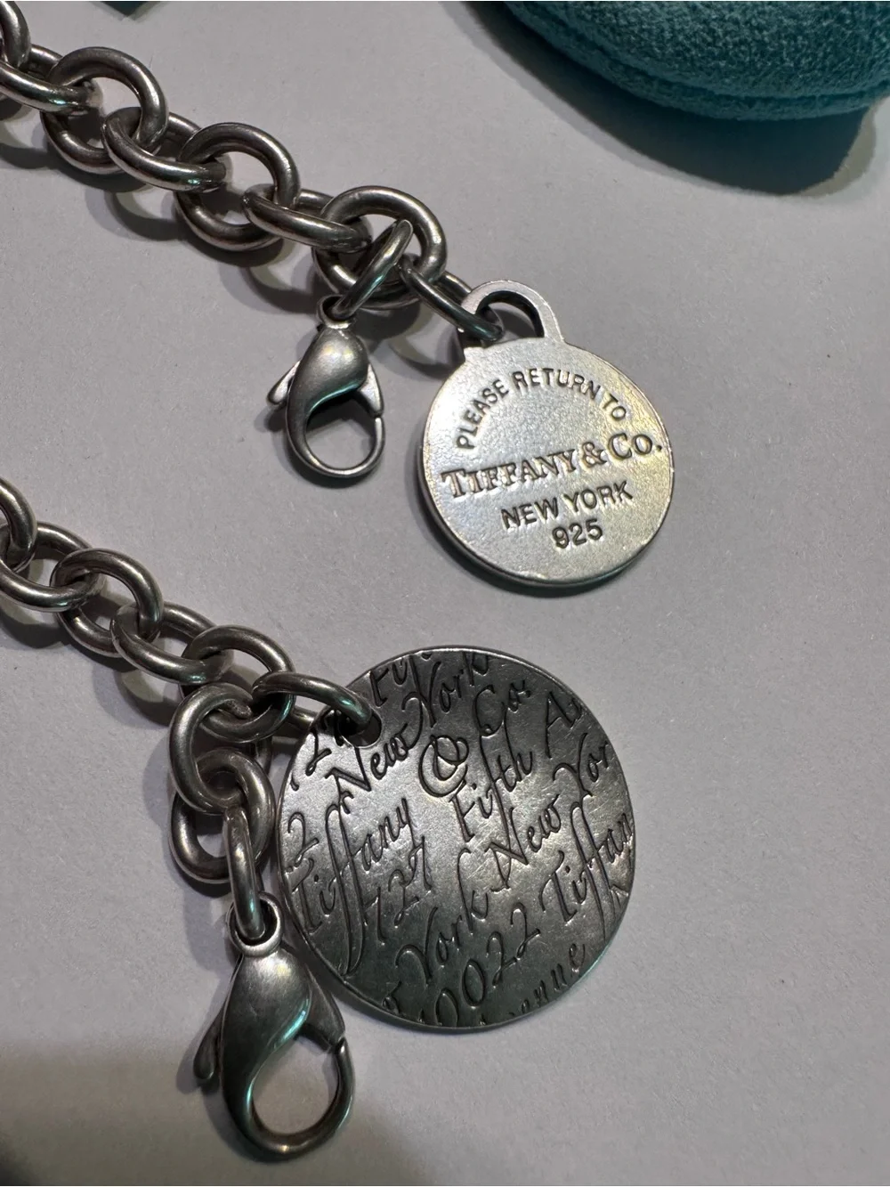 Tiffany & Co. Men’s Silver Link Bracelets Bundle of 2 Y2K